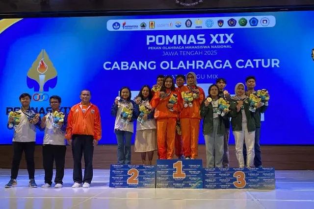 Atlet Catur Mahasiswa Udinus Borong 7 Medali pada Perhelatan Pomnas XIX Jateng 2025