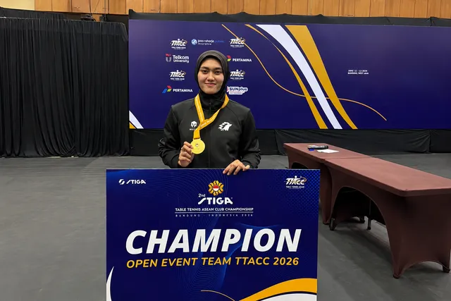 Mahasiswi Udinus Cindy Marcella Raih Juara I Tenis Meja ASEAN Club Championship 2026