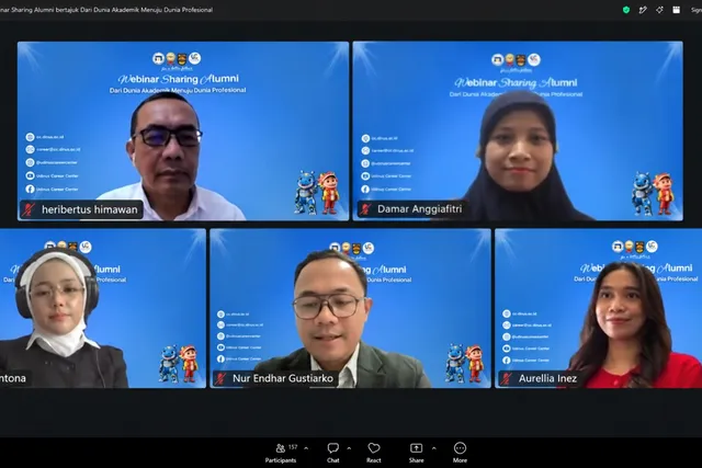 Tiga Alumni Udinus Bagikan Kiat Tembus Dunia Kerja di Webinar Sharing Alumni